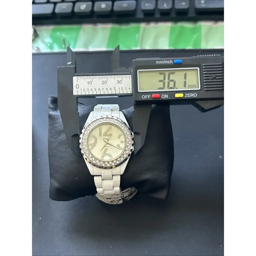 Vivani Silver Dial White Band And Case Women’s Quartz Watch